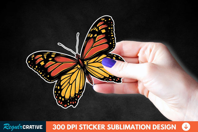 Butterfly Sticker Clipart Sublimation Regulrcrative 