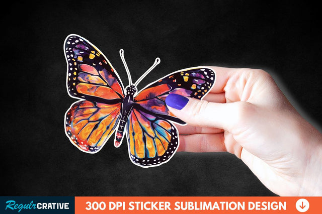 Butterfly Sticker Clipart Sublimation Regulrcrative 