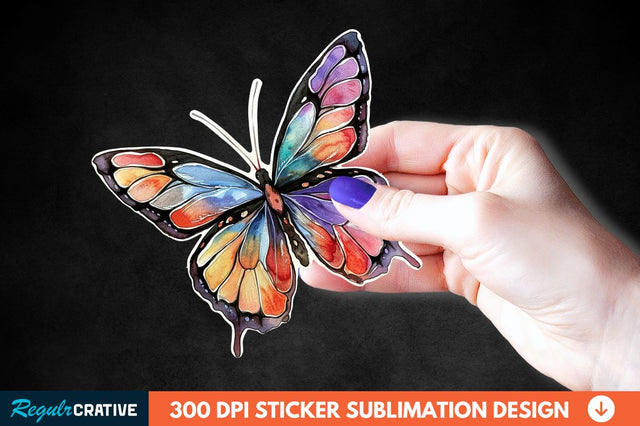 Butterfly Sticker Clipart Sublimation Regulrcrative 