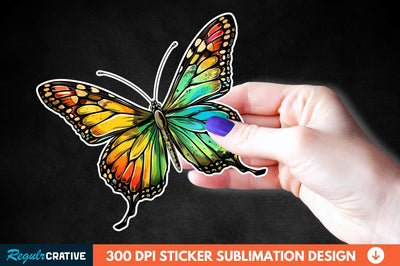 Butterfly Sticker Clipart Sublimation Regulrcrative 
