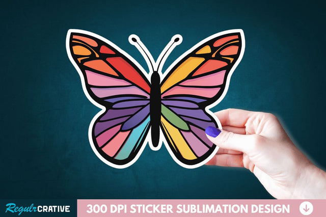 Butterfly Sticker Clipart Sublimation Regulrcrative 