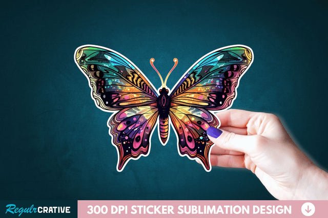 Butterfly Sticker Clipart Sublimation Regulrcrative 