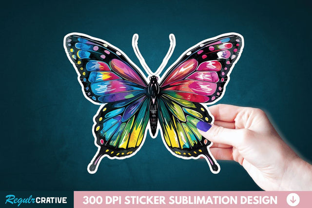 Butterfly Sticker Clipart Sublimation Regulrcrative 