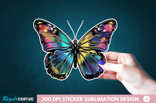 Butterfly Sticker Clipart Sublimation Regulrcrative 