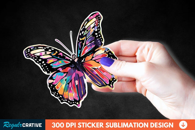 Butterfly Sticker Clipart Sublimation Regulrcrative 