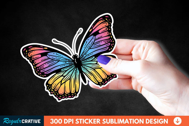 Butterfly Sticker Clipart Sublimation Regulrcrative 