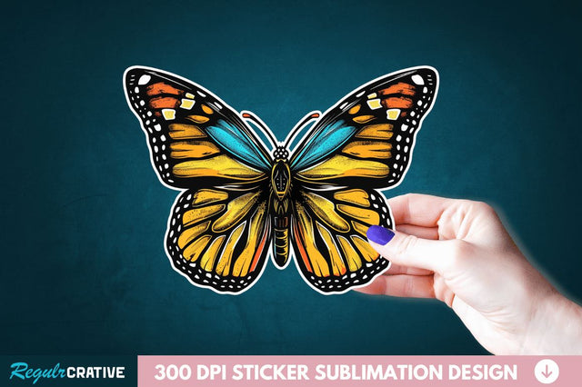 Butterfly Sticker Clipart Sublimation Regulrcrative 