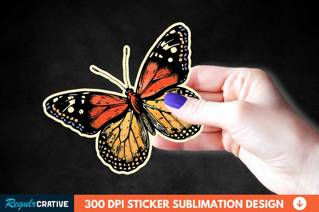 Butterfly Sticker Clipart Sublimation Regulrcrative 