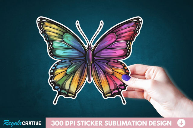 Butterfly Sticker Clipart Sublimation Regulrcrative 