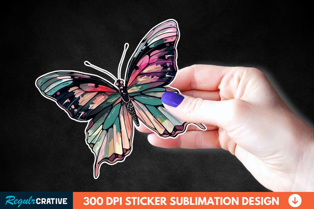 Butterfly Sticker Clipart Sublimation Regulrcrative 