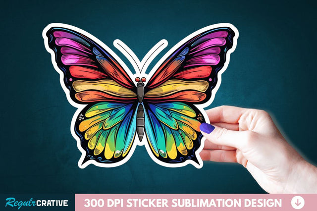 Butterfly Sticker Clipart Sublimation Regulrcrative 