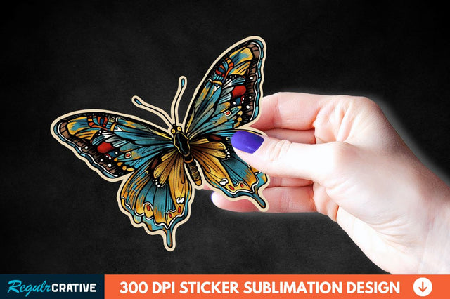 Butterfly Sticker Clipart Sublimation Regulrcrative 