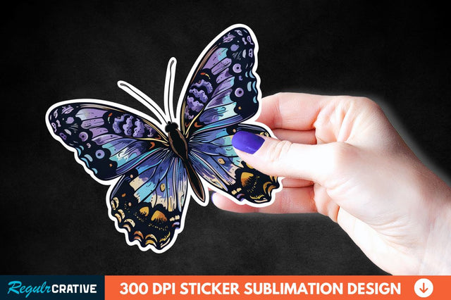 Butterfly Sticker Clipart Sublimation Regulrcrative 