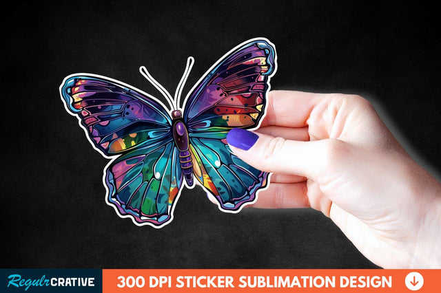 Butterfly Sticker Clipart Sublimation Regulrcrative 