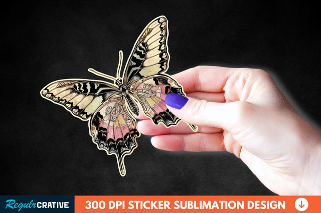 Butterfly Sticker Clipart Sublimation Regulrcrative 