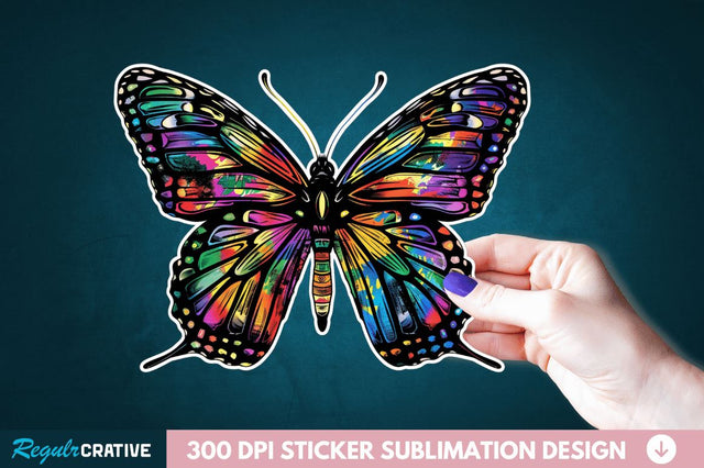 Butterfly Sticker Clipart Sublimation Regulrcrative 