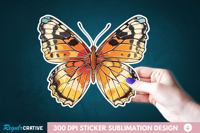 Butterfly Sticker Clipart Sublimation Regulrcrative 