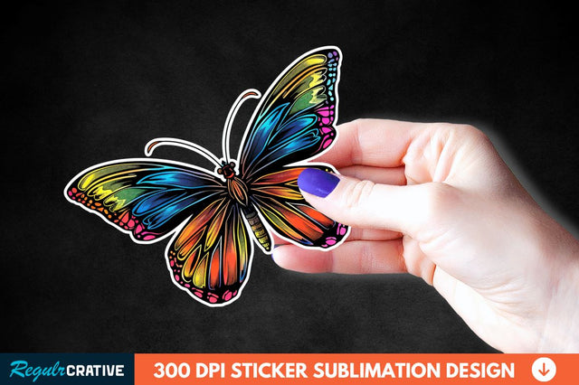 Butterfly Sticker Clipart Sublimation Regulrcrative 