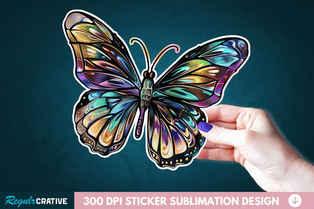 Butterfly Sticker Clipart Sublimation Regulrcrative 