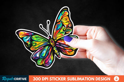 Butterfly Sticker Clipart Sublimation Regulrcrative 