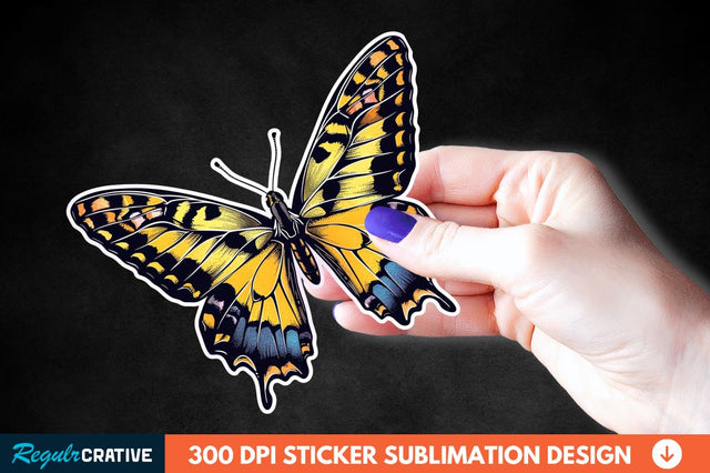 Butterfly Sticker Clipart Sublimation Regulrcrative 