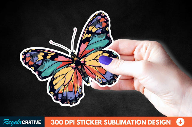 Butterfly Sticker Clipart Sublimation Regulrcrative 
