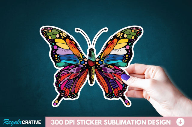 Butterfly Sticker Clipart Sublimation Regulrcrative 
