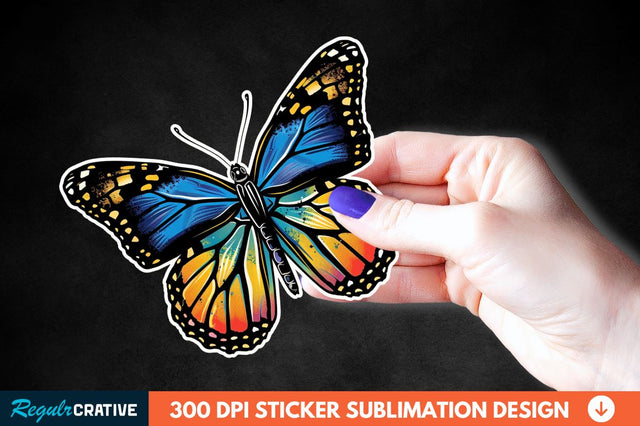 Butterfly Sticker Clipart Sublimation Regulrcrative 