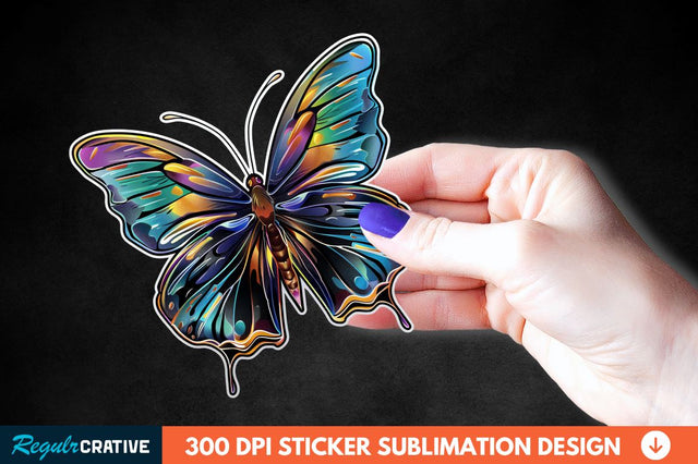 Butterfly Sticker Clipart Sublimation Regulrcrative 