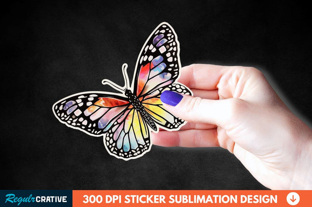 Butterfly Sticker Clipart Sublimation Regulrcrative 