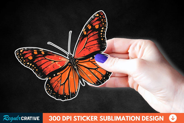 Butterfly Sticker Clipart Sublimation Regulrcrative 