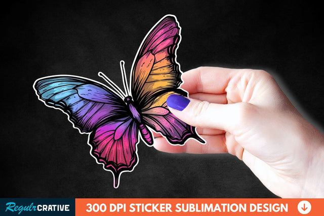 Butterfly Sticker Clipart Sublimation Regulrcrative 