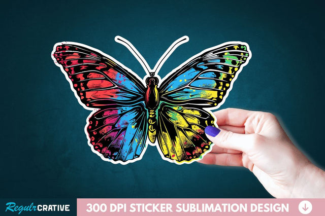 Butterfly Sticker Clipart Sublimation Regulrcrative 