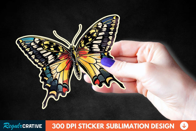 Butterfly Sticker Clipart Sublimation Regulrcrative 