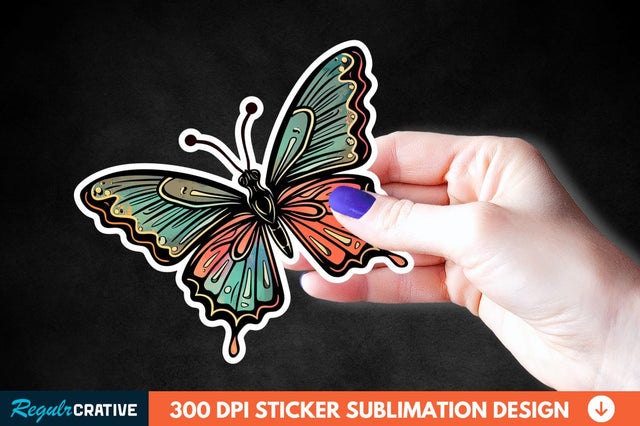 Butterfly Sticker Clipart Sublimation Regulrcrative 