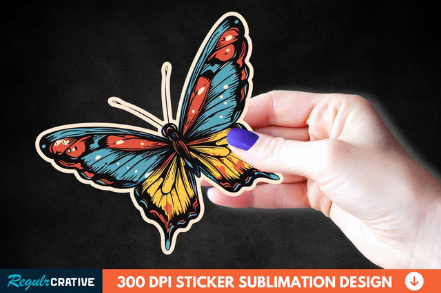 Butterfly Sticker Clipart Sublimation Regulrcrative 