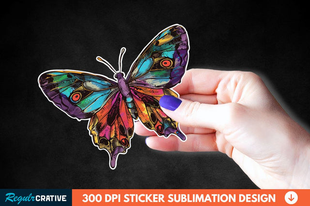 Butterfly Sticker Clipart Sublimation Regulrcrative 