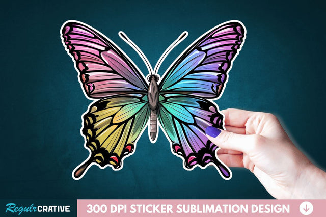 Butterfly Sticker Clipart Sublimation Regulrcrative 