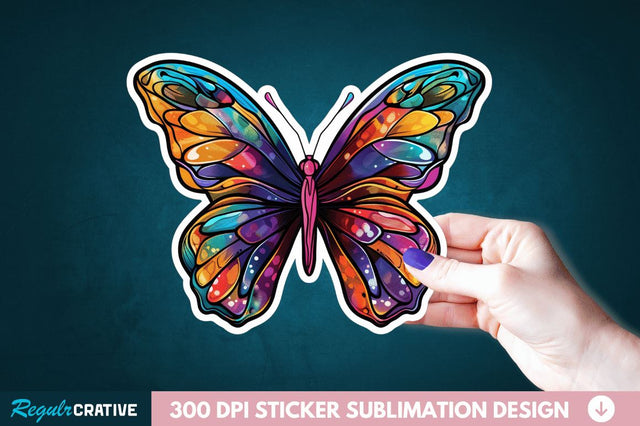 Butterfly Sticker Clipart Sublimation Regulrcrative 