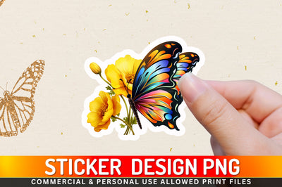 Butterfly Sticker Design Sublimation Regulrcrative 