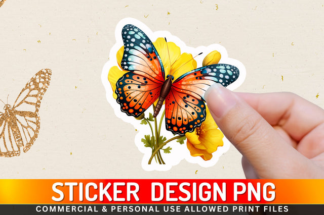 Butterfly Sticker Design Sublimation Regulrcrative 