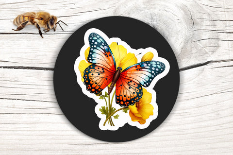Butterfly Sticker Design Sublimation Regulrcrative 