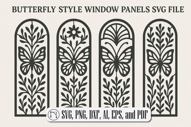 Butterfly Style Window Panels SVG Cut File SVG MD JOYNAL ABDIN 