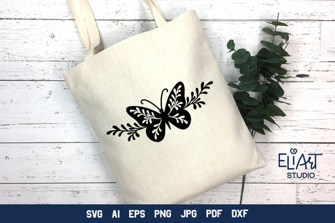 Butterfly SVG Design, Butterfly PNG Illustration, Butterfly Border. SVG Elinorka 