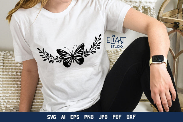Butterfly SVG Design, Butterfly PNG Illustration. SVG Elinorka 