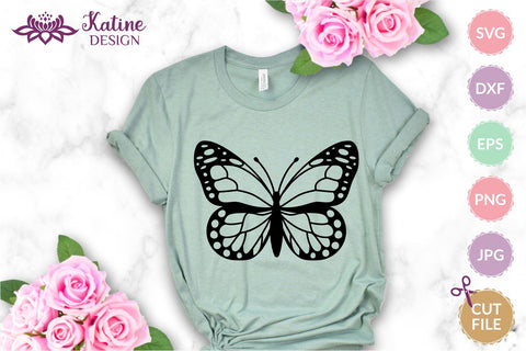Butterfly SVG Outline, Butterfly Clipart, Butterfly PNG, SVG Files, Monarch Butterfly, Butterflies SVG, Butterfly Stencil, SVG Files for Cricut, Cricut SVG SVG KatineDesign 