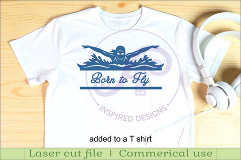 Butterfly Swimmer Name Sign SVG - Female Swim Team Wall Sign SVG APInspireddesigns 