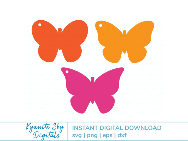 Butterfly Tags SVG gift tag cut files SVG Kyanite Sky Digitals 