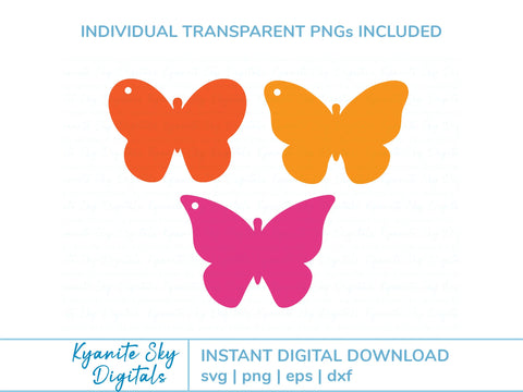 Butterfly Tags SVG gift tag cut files SVG Kyanite Sky Digitals 