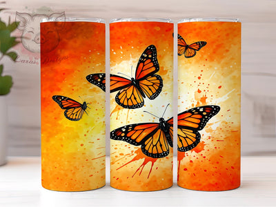 Butterfly Tumbler, Monarch Butterfly Design, 20oz Tumbler Wrap, Nature Lover Gift, Floral Sublimation, Insect Art, Digital Download, Spring Decor Sublimation Lara' s Designs 